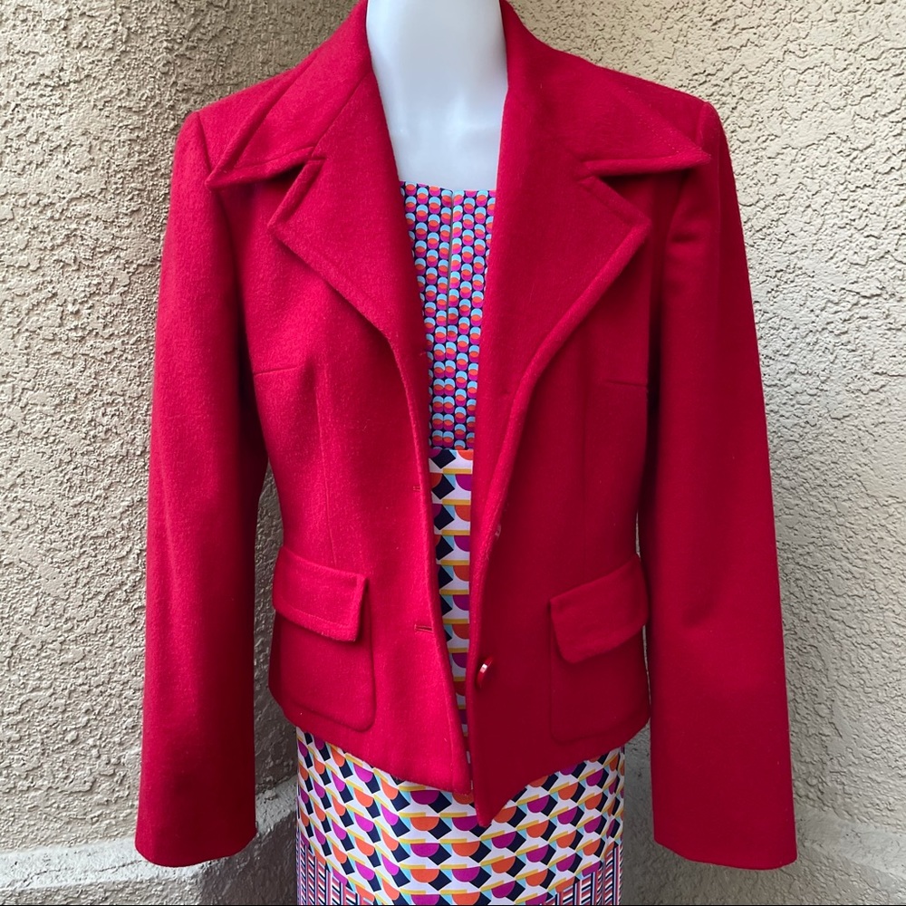New vintage burgundy Bebe wool blend jacket